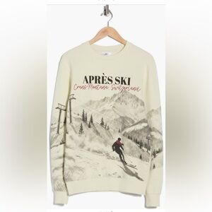 Cream Après Ski Graphic Crewneck Sweatshirt